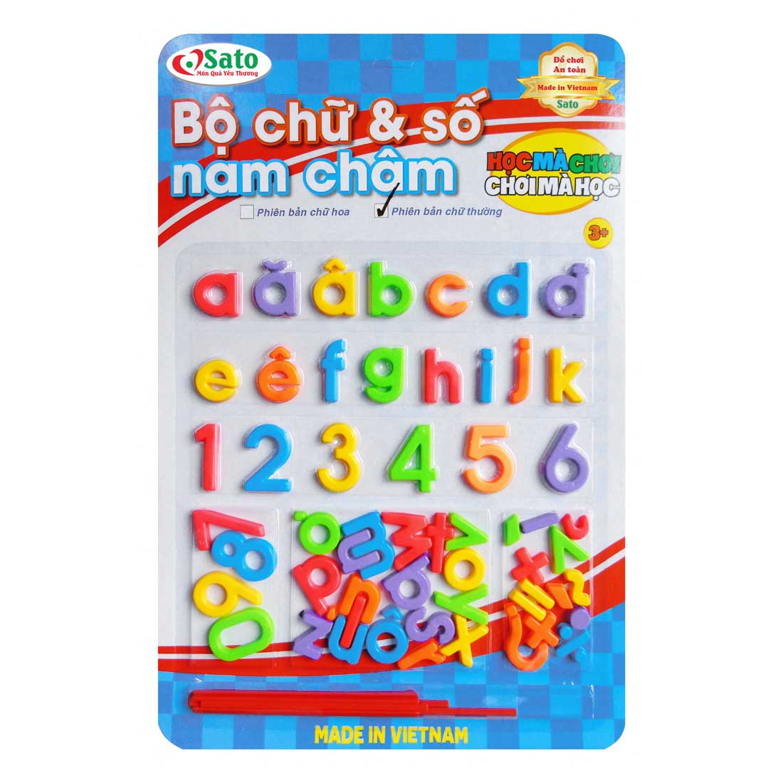 Bộ chữ & số nam châm cho bé - phiên bản chữ thường