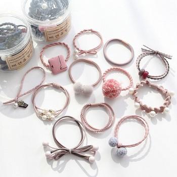 Thun cột tóc 12 sợi đủ mẫu hộp 12 dây thun - phụ kiện tóc