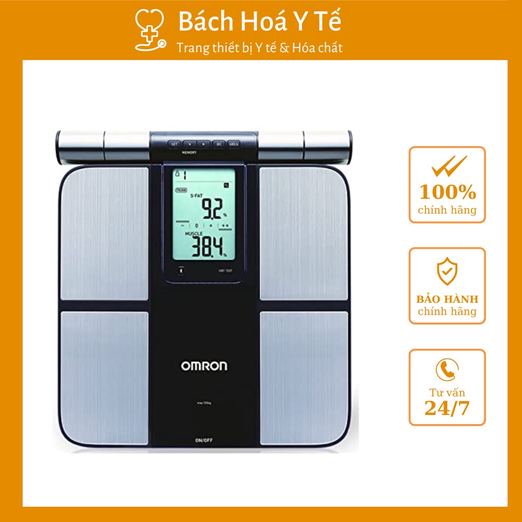 Cân đo lượng mỡ omron, hbf-702t, bh 2 năm
