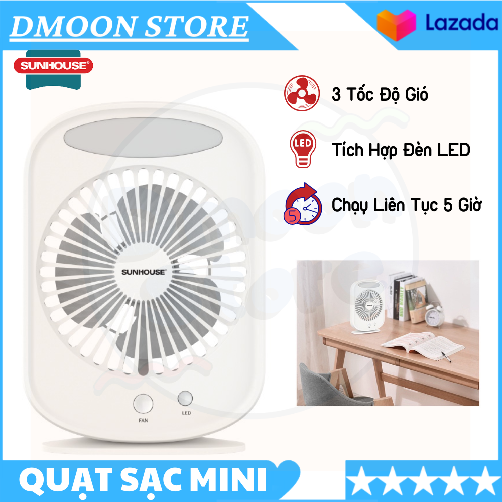 Quạt sạc mini sunhouse shd711 – quạt mini để bàn tích điện - quạt để bàn - quạt tích điện - quạt mini - quạt sunhouse - quạt sạc sunhouse mini cao cấp - quạt tích điện giá rẻ - bảo hành 12 tháng