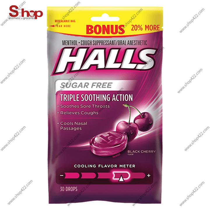 Kẹo ngậm trị ho halls black cherry 30 viên