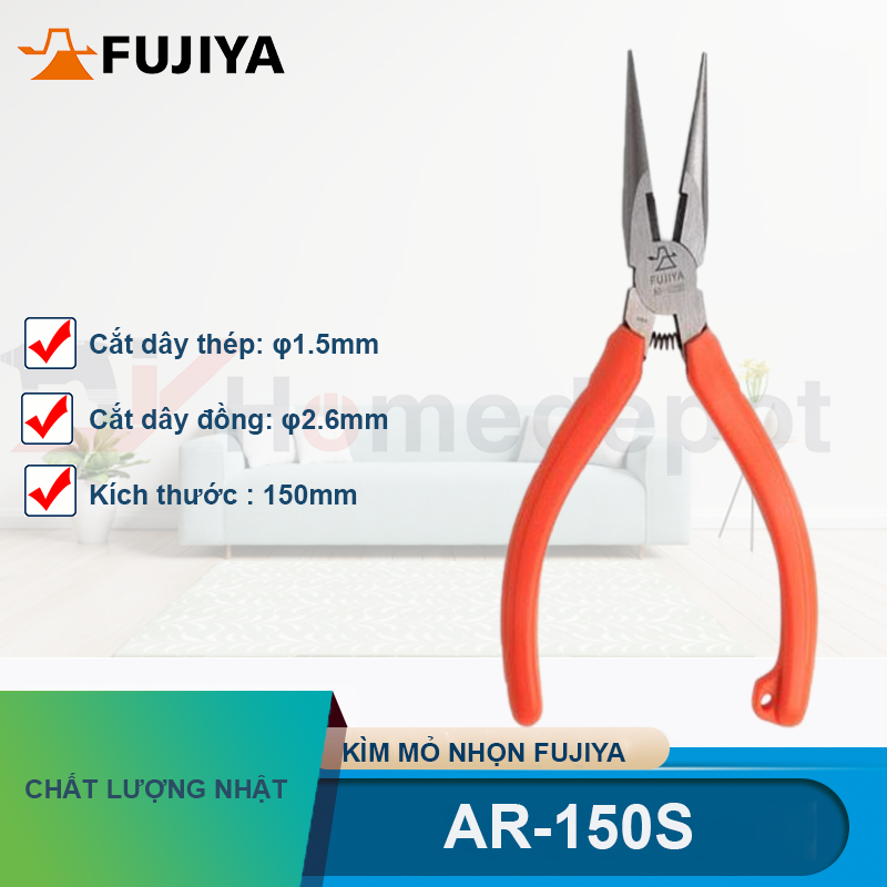 Kìm nhọn fujiya ar-150s 6''