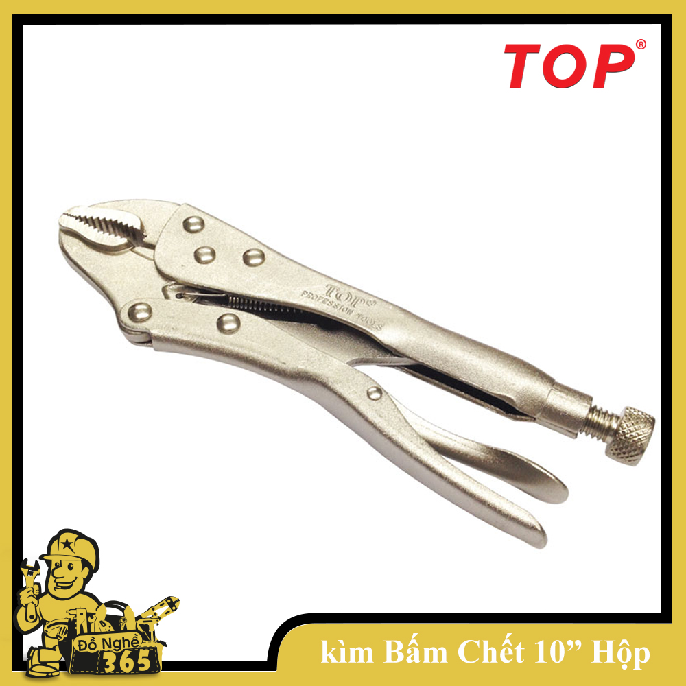 Kìm bấm chết TOP xi trắng 10" (250mm) , kìm chuyên dùng mở và kẹp giữ tán ốc phục vụ sửa chữa lắp ráp xe và các chi tiết máy móc...