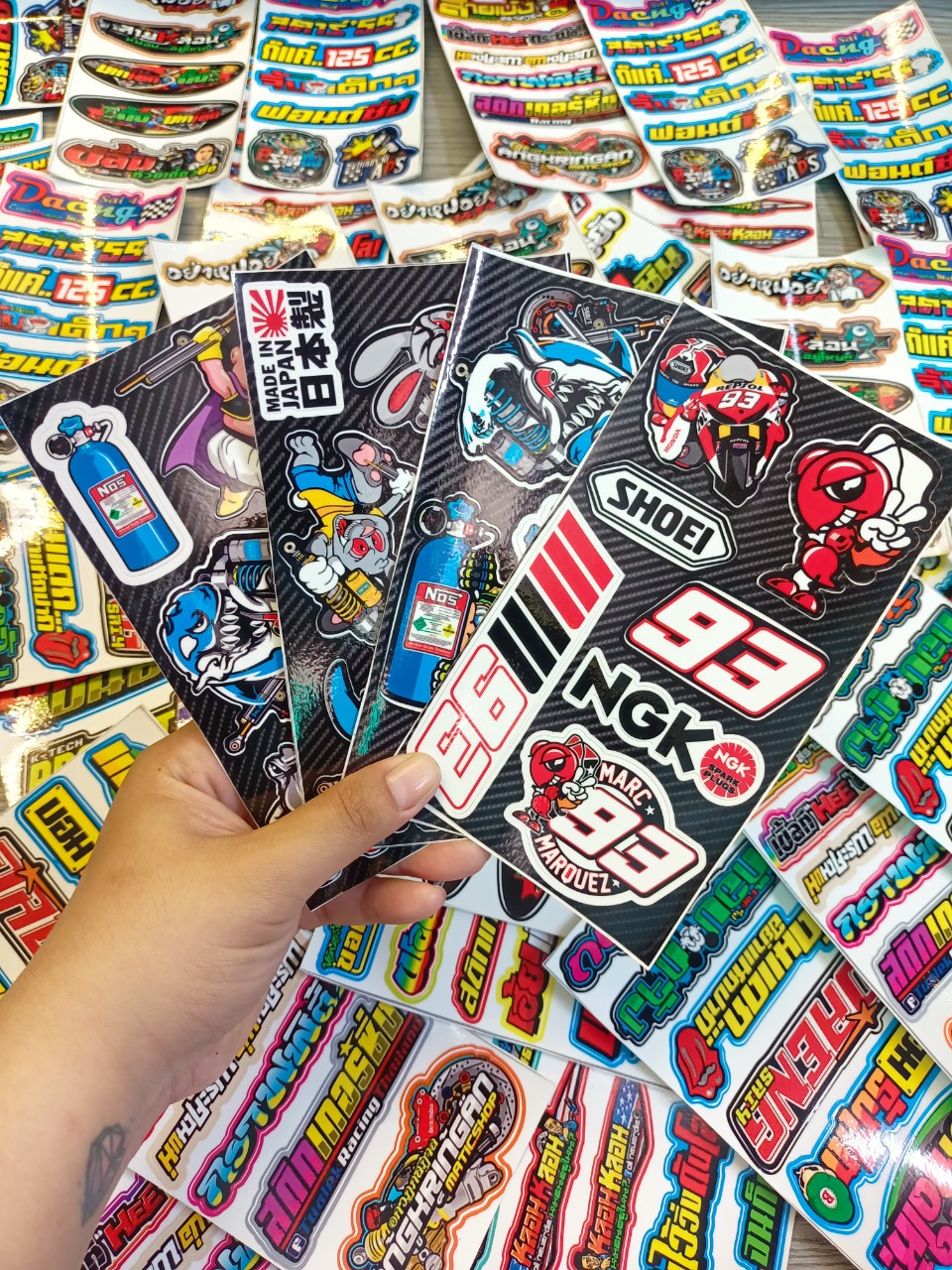 Tem set hình sticker dán xe máy