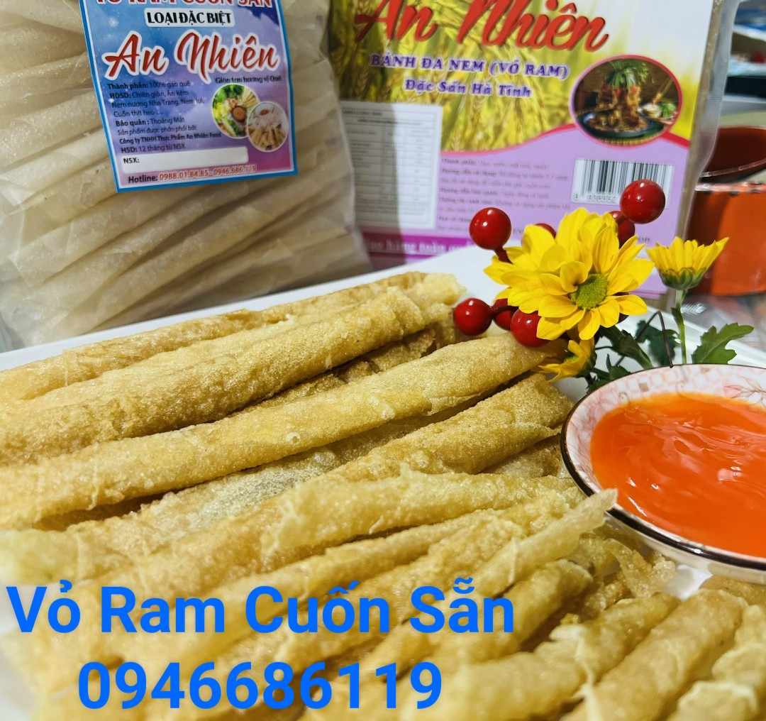 VỎ RAM CUỐN SẴN ĂN KÈM NEM NƯỚNG NHA TRANG LOẠI ĐẶC BIỆT