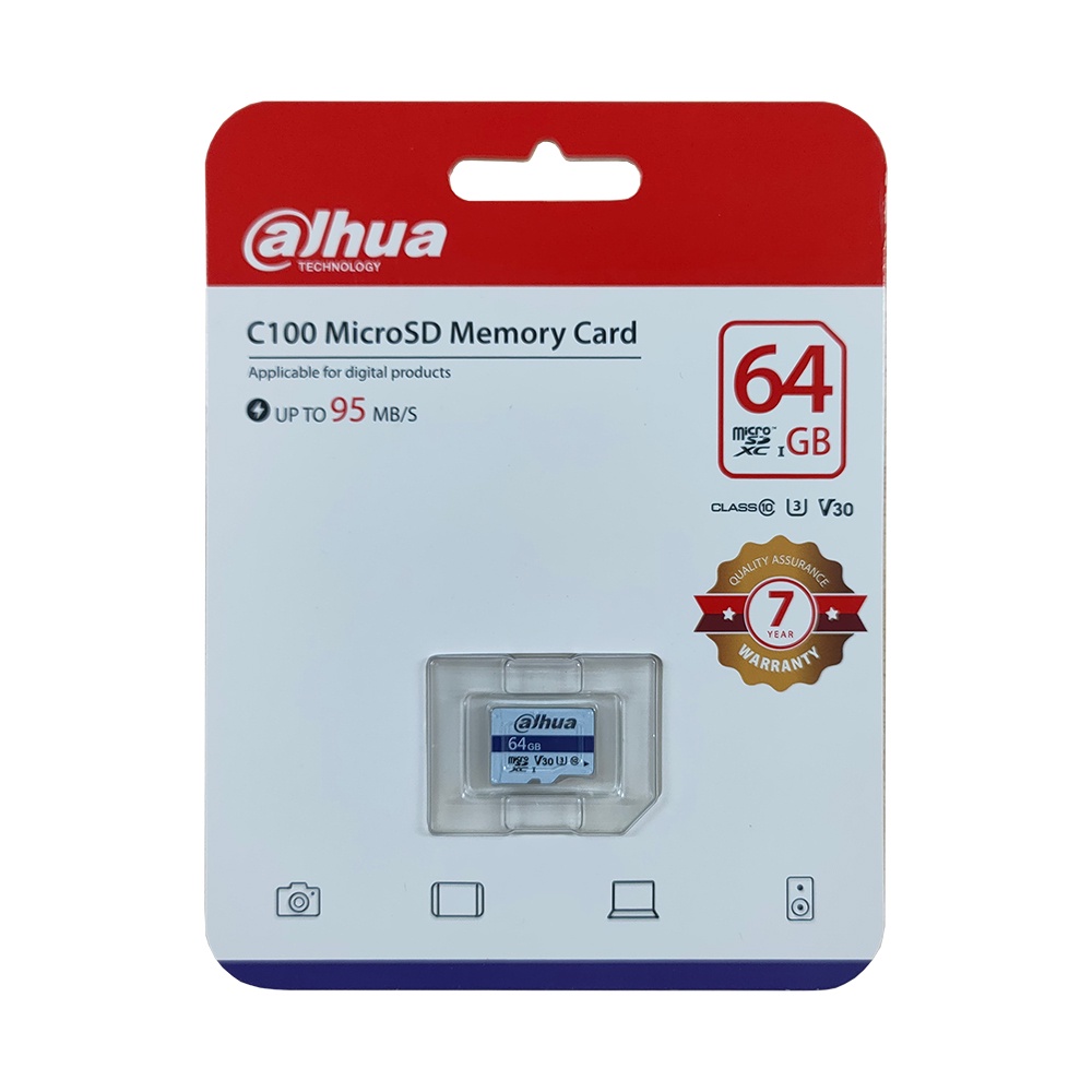 Thẻ nhớ Micro SD Dahua 64GB class 10 tốc độ 95mb s hàng chính hãng bảo