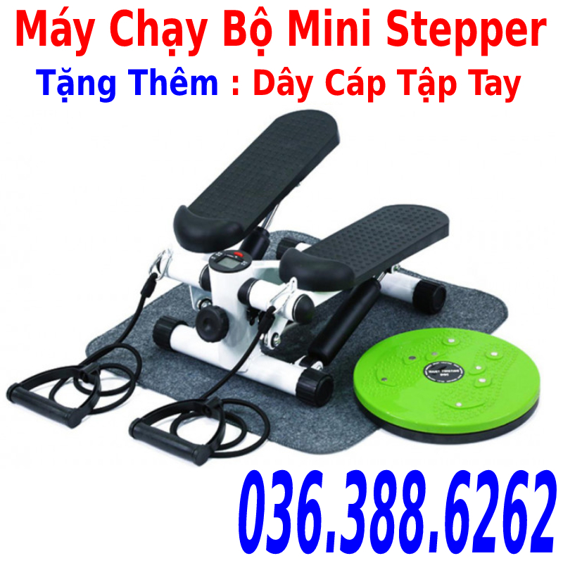Máy chạy bộ đi bộ tại chỗ Mini Stepper Summer® tại nhà tặng dây cáp + dầu bôi trơn dự phòng - Nhỏ gọn, tiện lơi, ưu việt và dễ dàng tập luyện - BẢO HÀNH 2 NĂM