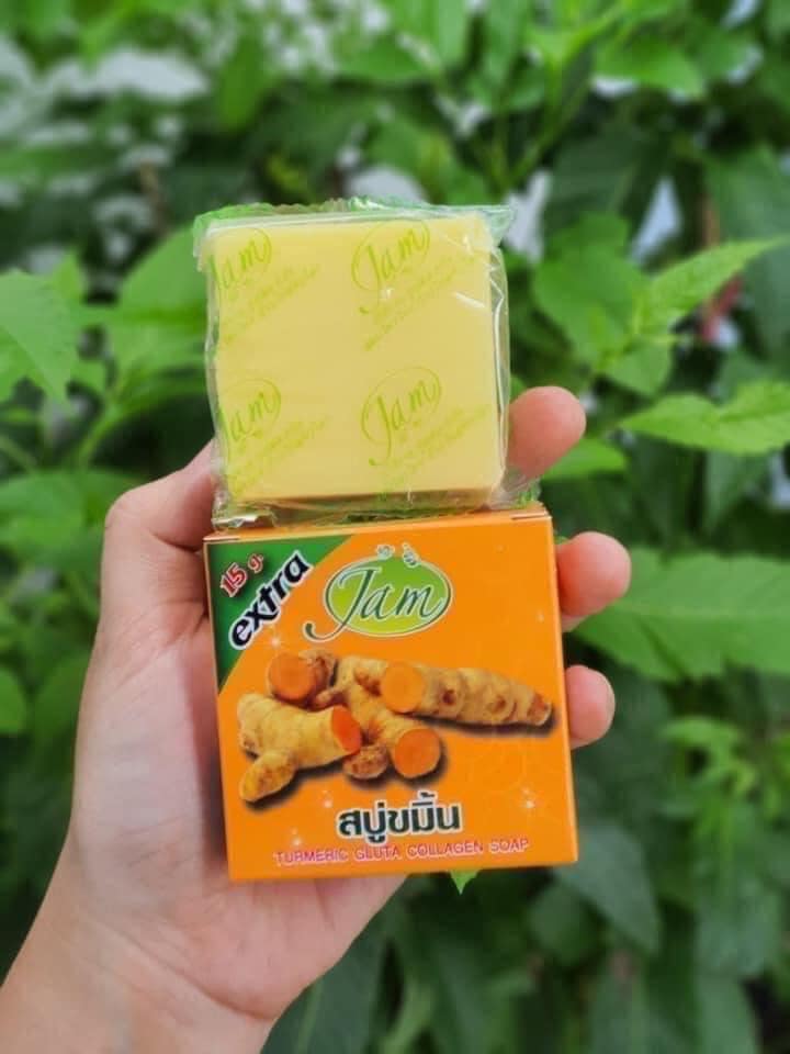 [HCM]Xà Phòng Tắm Dưỡng Trắng Da Nghệ Thái Lan extra Jam Soap