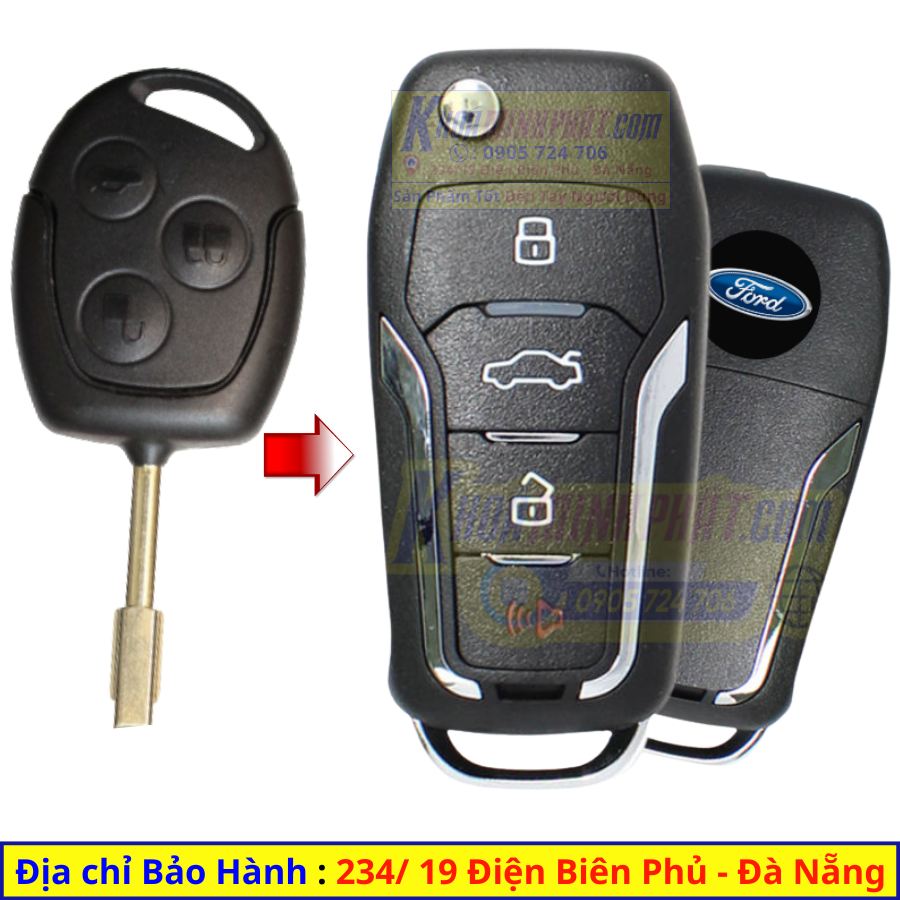 Chìa Khoá độ gập xe Ford Transit mẫu V12