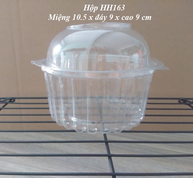 Combo 50 hộp tròn hh163 kích thước miệng 10.5 cm x đáy 9 cm x cao 9 cm