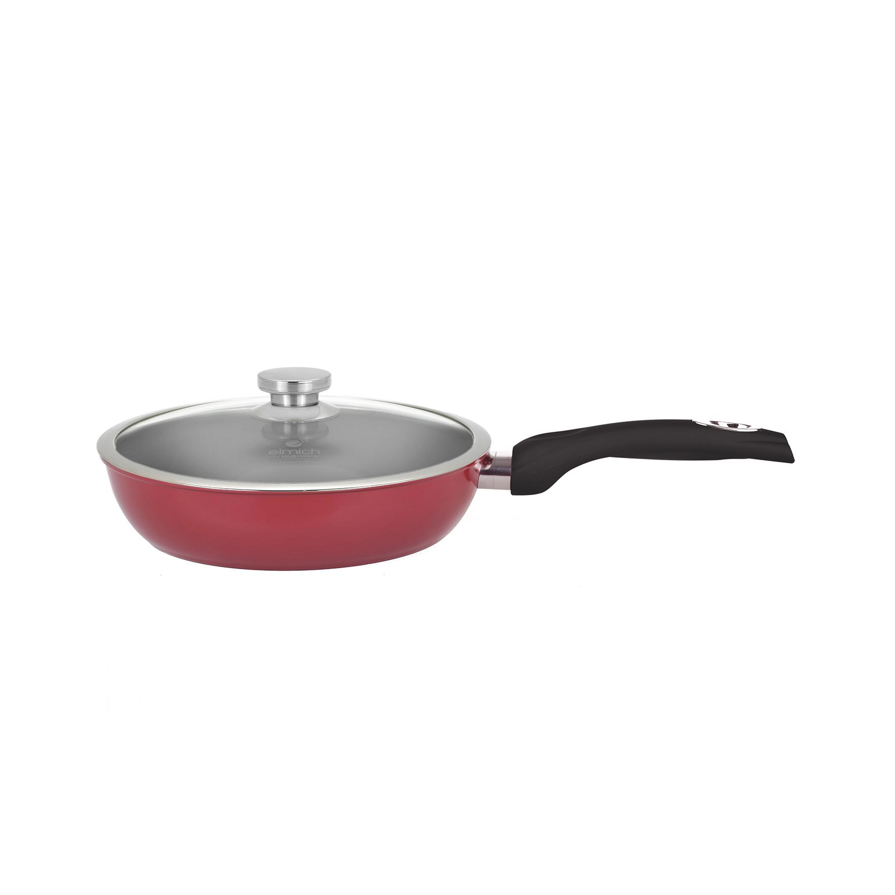 Chảo chống dính đáy từ nắp kính elmich eiv-50028 28cm