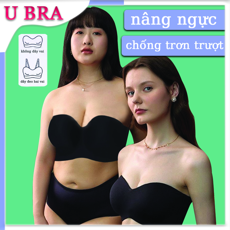 0.3CM áo ngực không mút áo ngực ko dây áo nâng ngực áo ngực nâng ngực Áo Cúp Su Mềm Mát Quây Đai Bản To Chống Tụt Ôm Nâng