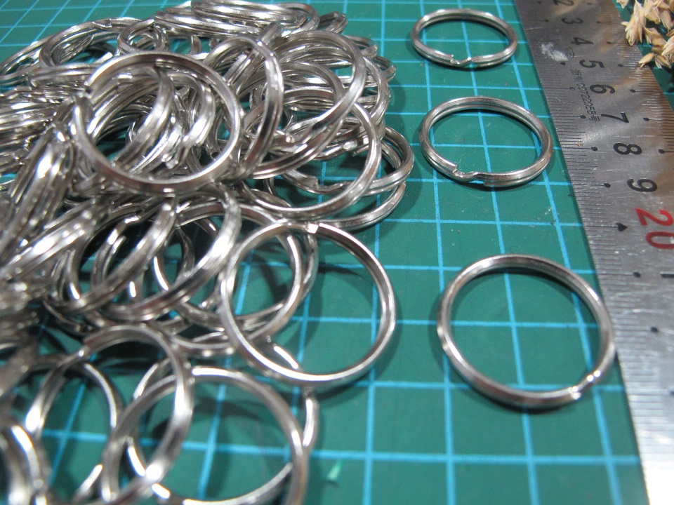 Combo 50 khoen tròn inox móc chìa khóa