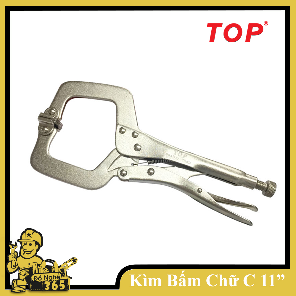 Kìm bấm chữ C 11" Top - , giữ cố đinh 2 chi tiết để hàn, khoan lỗ, lấy dấu, sản xuất tại Đài Loan, và được chế tạo bằng thép CR-V, có độ cứng tốt