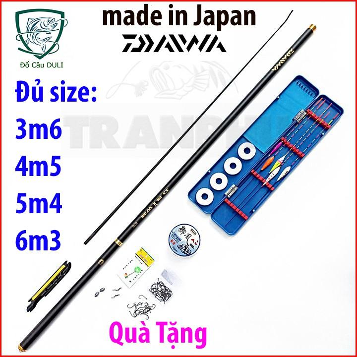 [Made in Japan] Bộ Cần Câu Tay Daiwa 6H + Hộp đựng phao câu đài - Tặng đọt phụ 8H hàng  đủ size. Kích thước chính xác của sản phẩm này là: 4m5 - Big sale giảm giá cuối năm hot hot