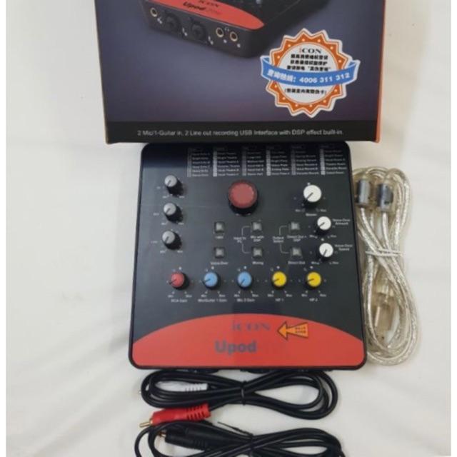 Bộ thu âm thanh livestream card icon upod pro bh 6 tháng