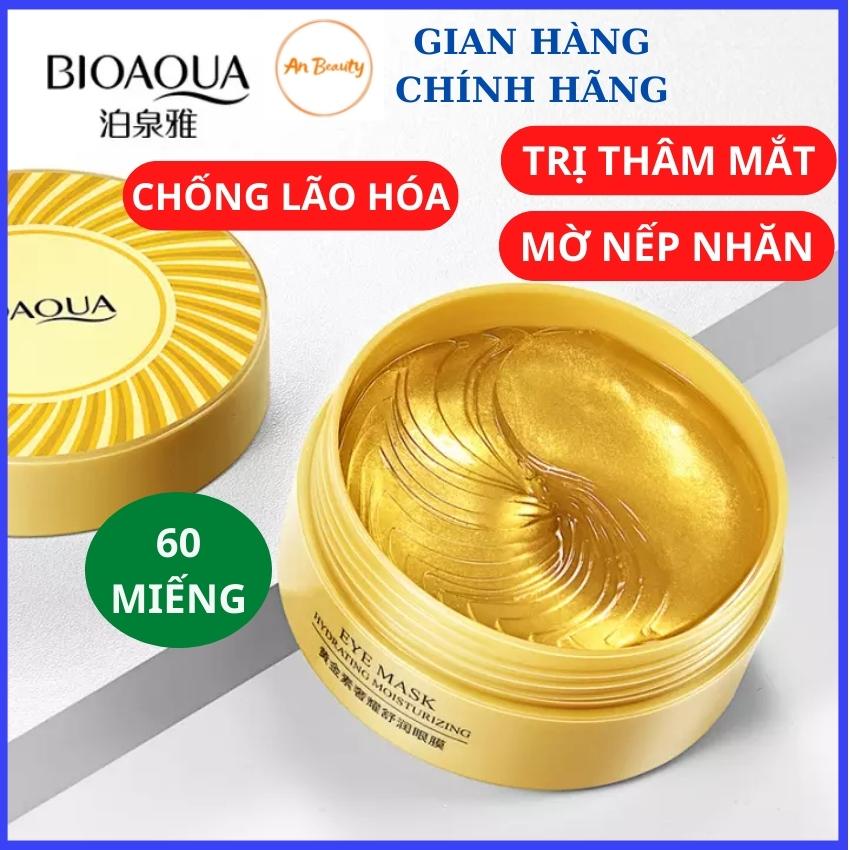 Hộp Gồm 60 Miếng Mặt Nạ Mắt BIOAQUA Tinh Chất Vàng Collagen Mờ Quầng Thâm, Giảm Nếp Nhăn, Sáng Vùng Da Mắt, Chống Lão Hóa