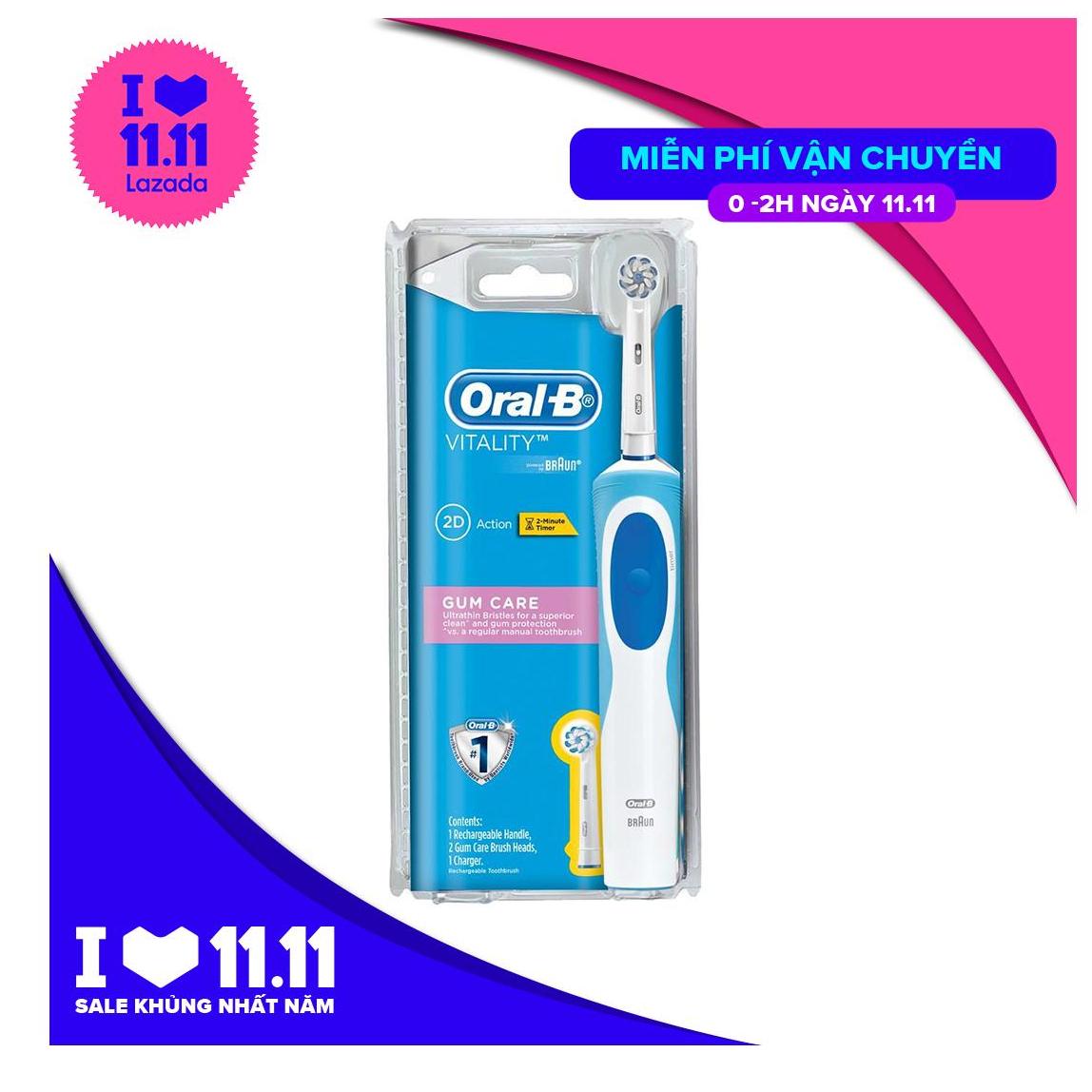 Bàn chải đánh răng điện oral-b vitality gum care , bh 6 tháng