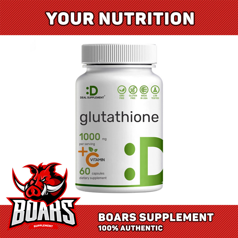 Deal Supplement Glutathione 1000mg + Vitamin C , Viên Uống Trắng Sáng Da (60 Viên)