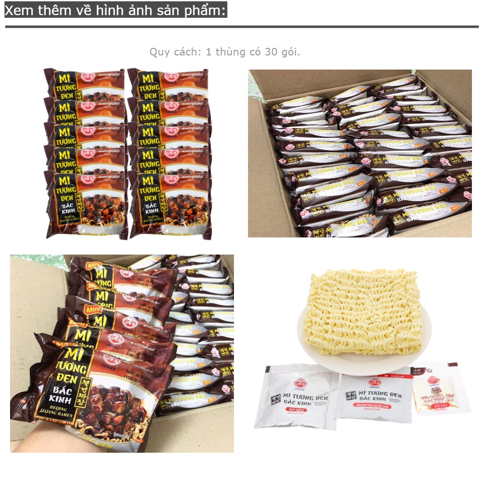 Thùng 30 gói - mini mì tương đen Bắc Kinh 83g (VN), cam kết hàng chính hãng, chất lượng đảm bảo, an toàn cho sức khỏe người dùng