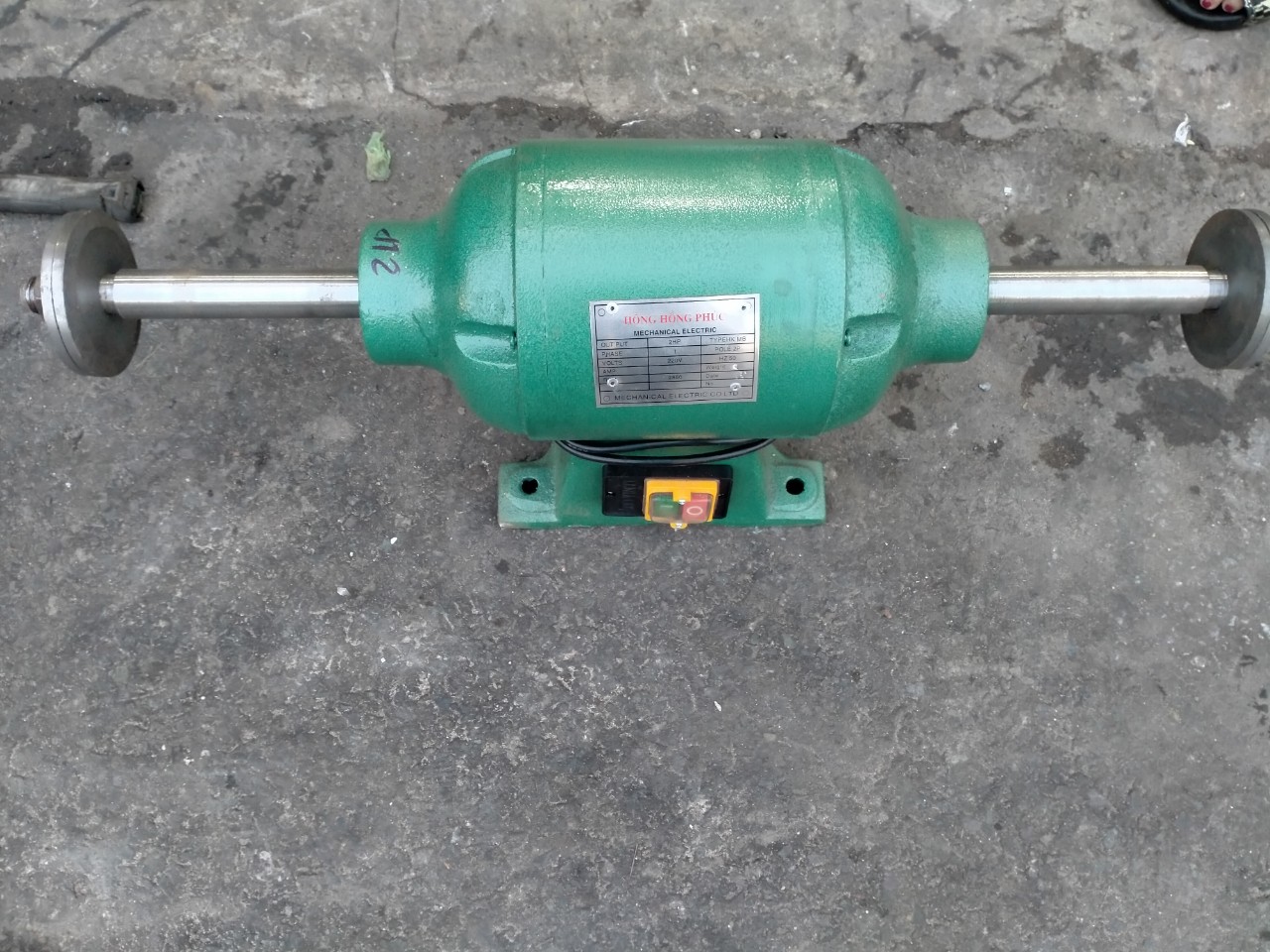Máy mài 2 đầu 2Hp cốt dài motor dây đồng