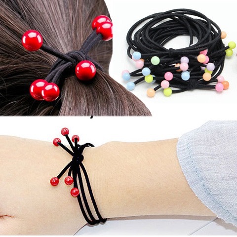 Dây cột tóc Quả Cherry Hàn Quốc hot trend dễ thương xinh xắn, cột tóc xinh, NeSa Shop
