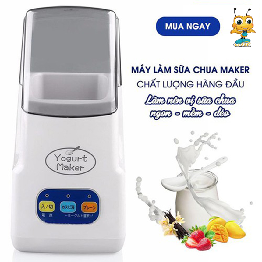 Cách làm sữa chua tại nhà, máy làm sữa chua, máy ủ sữa chua - máy làm sữa chua ủ 3 nút nhật bản - máy làm sữa chua 3 nút yogurt maker nhật bản - đơn giản, dễ làm, tiện lợi, an toàn vệ sinh thực phẩm.
