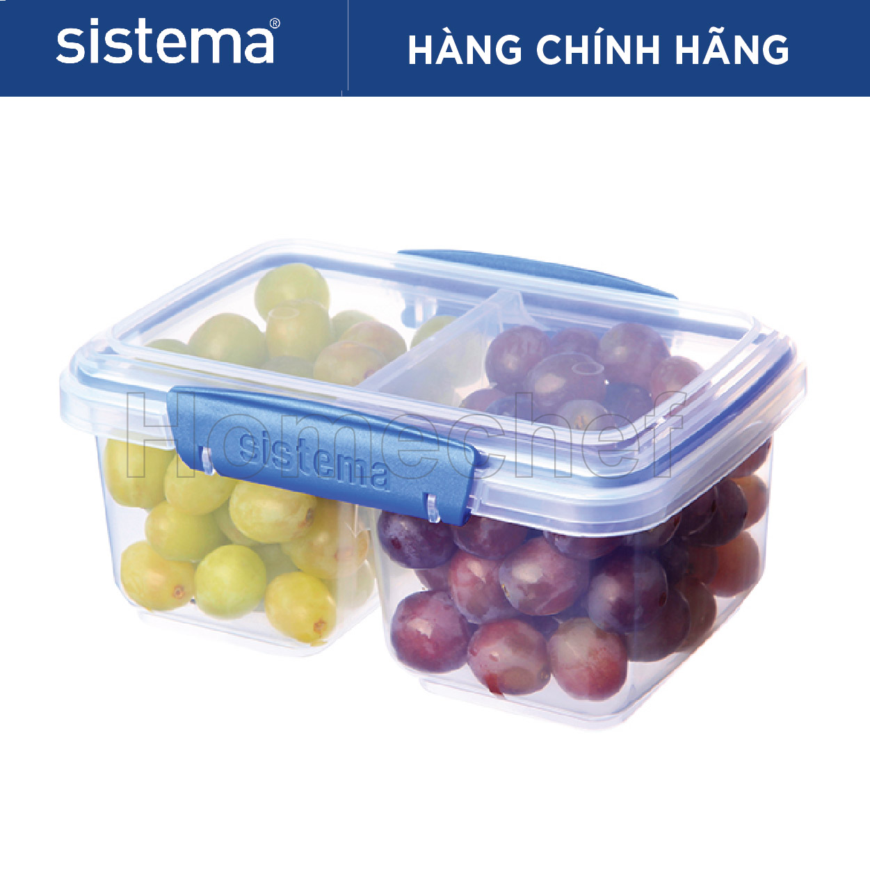 Hộp đựng thực phẩm Sistema 850ml không chứa BPA, dùng lò vi sóng, máy rửa bát, sản xuất tại New Zealand - 1620