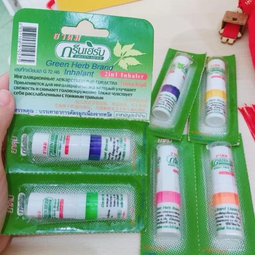 Ống hít thông mũi Thái Lan Green Herb Brand Inhalant 2in1
