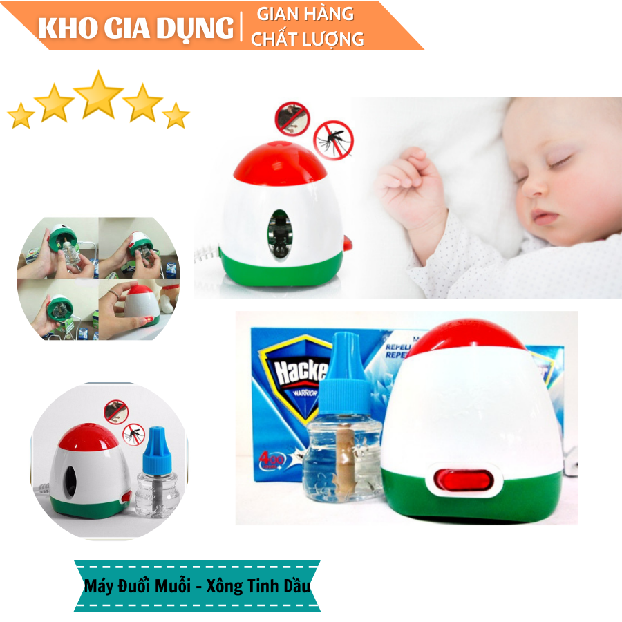 Máy đuổi muỗi - Đèn Xông Tinh Dầu Đuổi Muỗi Hacker - Đuổi được gián, ruồi, muỗi, và các loại côn trùng