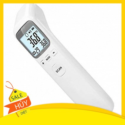 Máy nhiệt kế điện tử, Nhiệt kế y tế đầu và tai, Nhiệt kế sốt hồng ngoại kỹ thuật số Nhiệt kế nhiệt độ cao 1 giây (trắng)