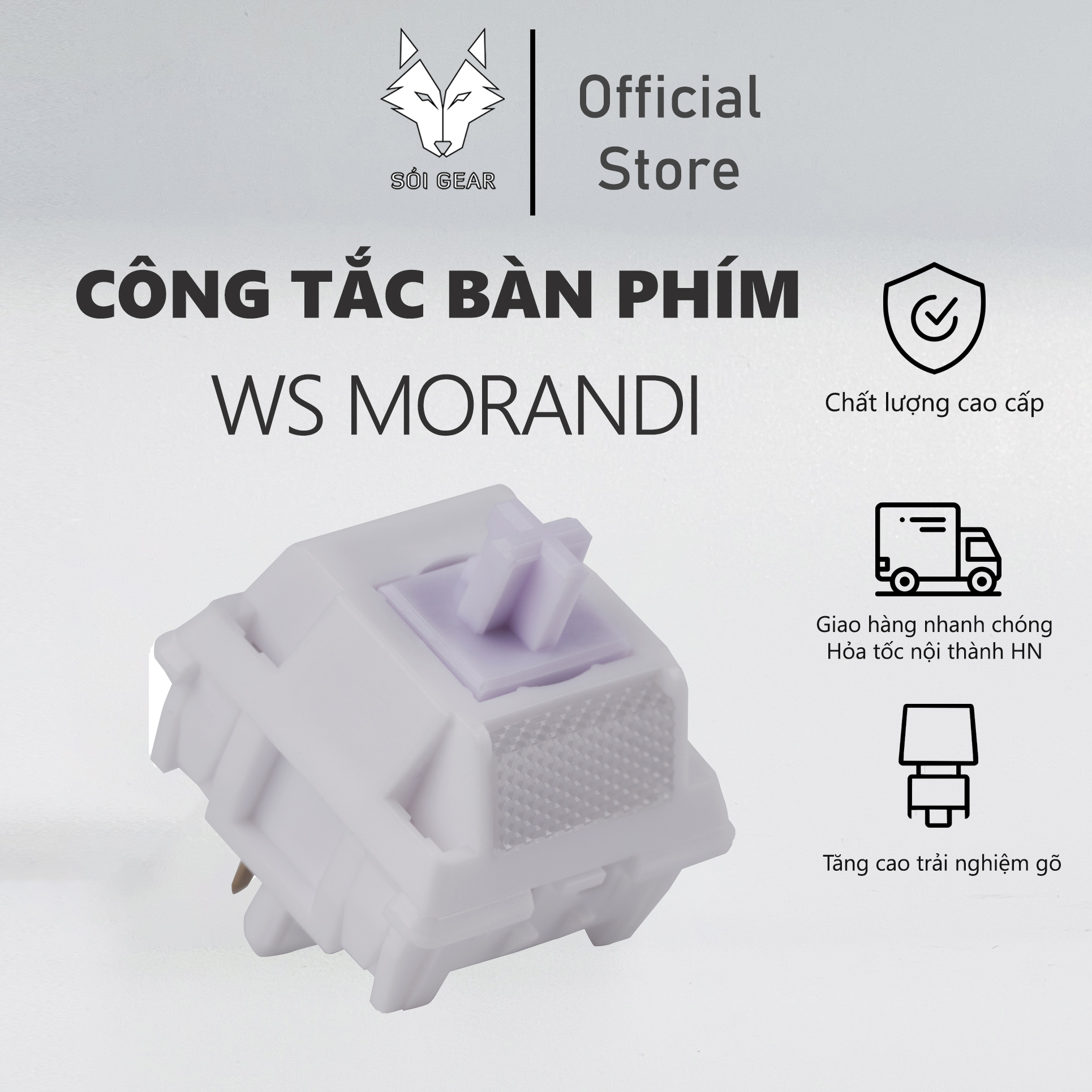 Công tắc bàn phím cơ | Switch WS Morandi | Wuque Studio | Switch linear
