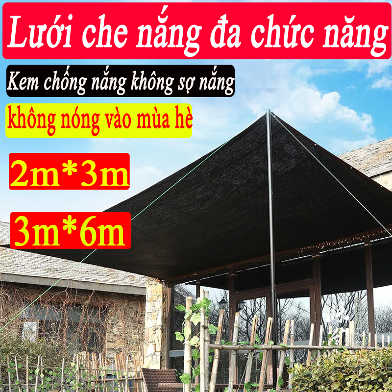 Lưới che nắng mưa ngoài trời(Ngoài trời che nắng, tăng mật độ, dày, cách nhiệt chống,2m6m)Lưới Che Nắng,lưới che nắng ngoài trời