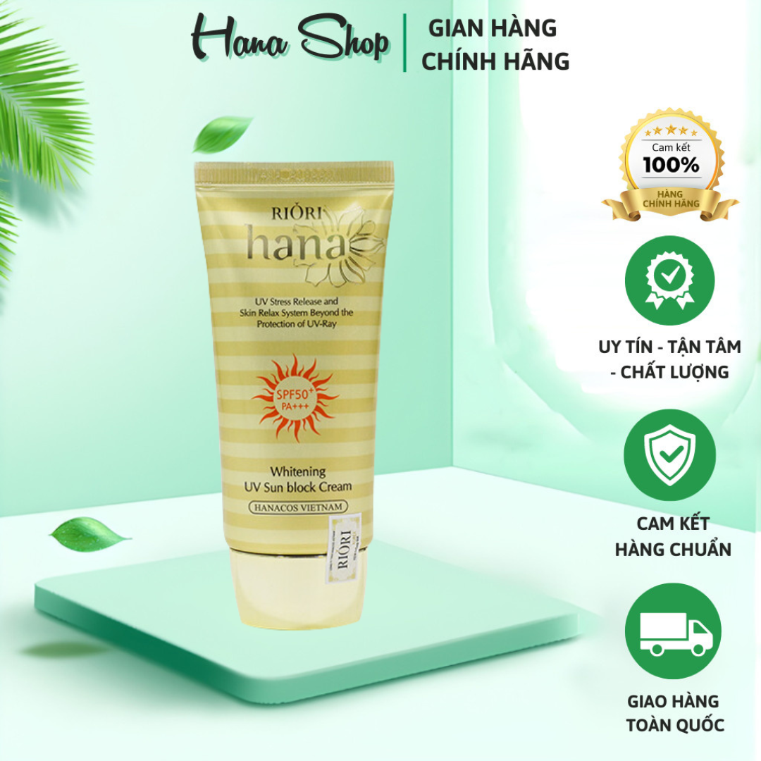 Kem chống nắng whitening uv sunblock cream riori 50g