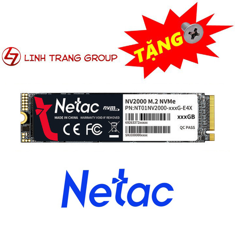Ổ cứng SSD M.2 PCIe NVMe Netac NV800 NV2000 128GB 256GB - bảo hành 3 năm - SD67 SD71