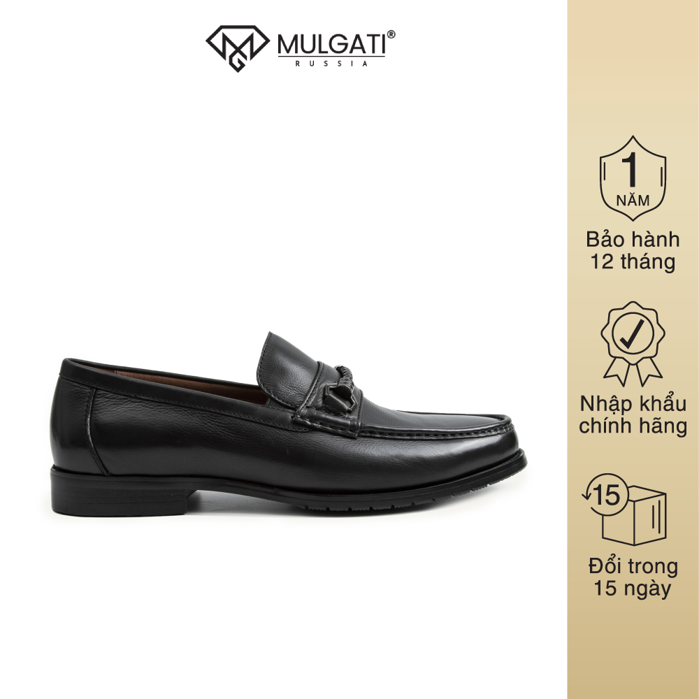 Giày lười nam MULGATI Horsebit Loafer mũi viền - F727A