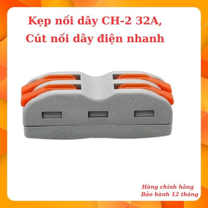 Kẹp nối dây ch-2 32a, cút nối dây điện nhanh