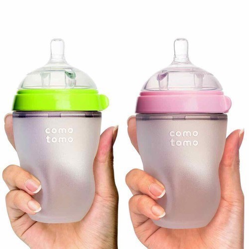Bình sữa comotomo cho bé, thiết kế không nhỏ giọt, mềm mại, như làn da mẹ, hình dạng và đường cong tự nhiên