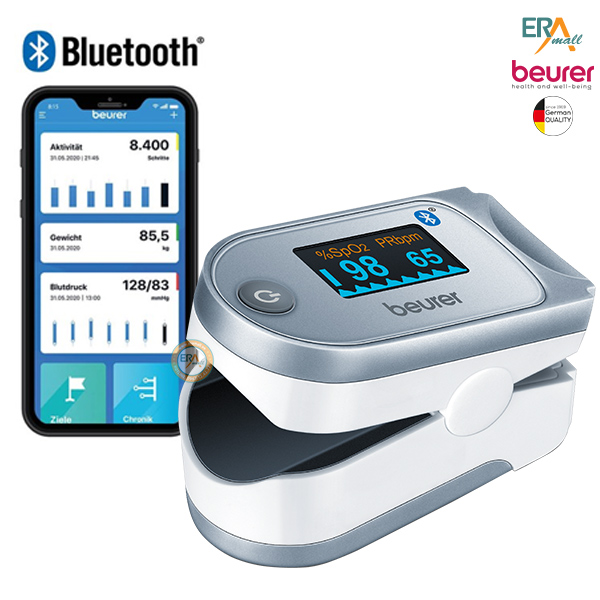 Máy đo nồng độ oxi trong máu SPO2 và nhịp tim bluetooth BEURER PO60