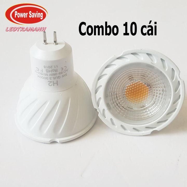 Combo 10 bóng led chén cob h2 5w chân ghim cao cấp