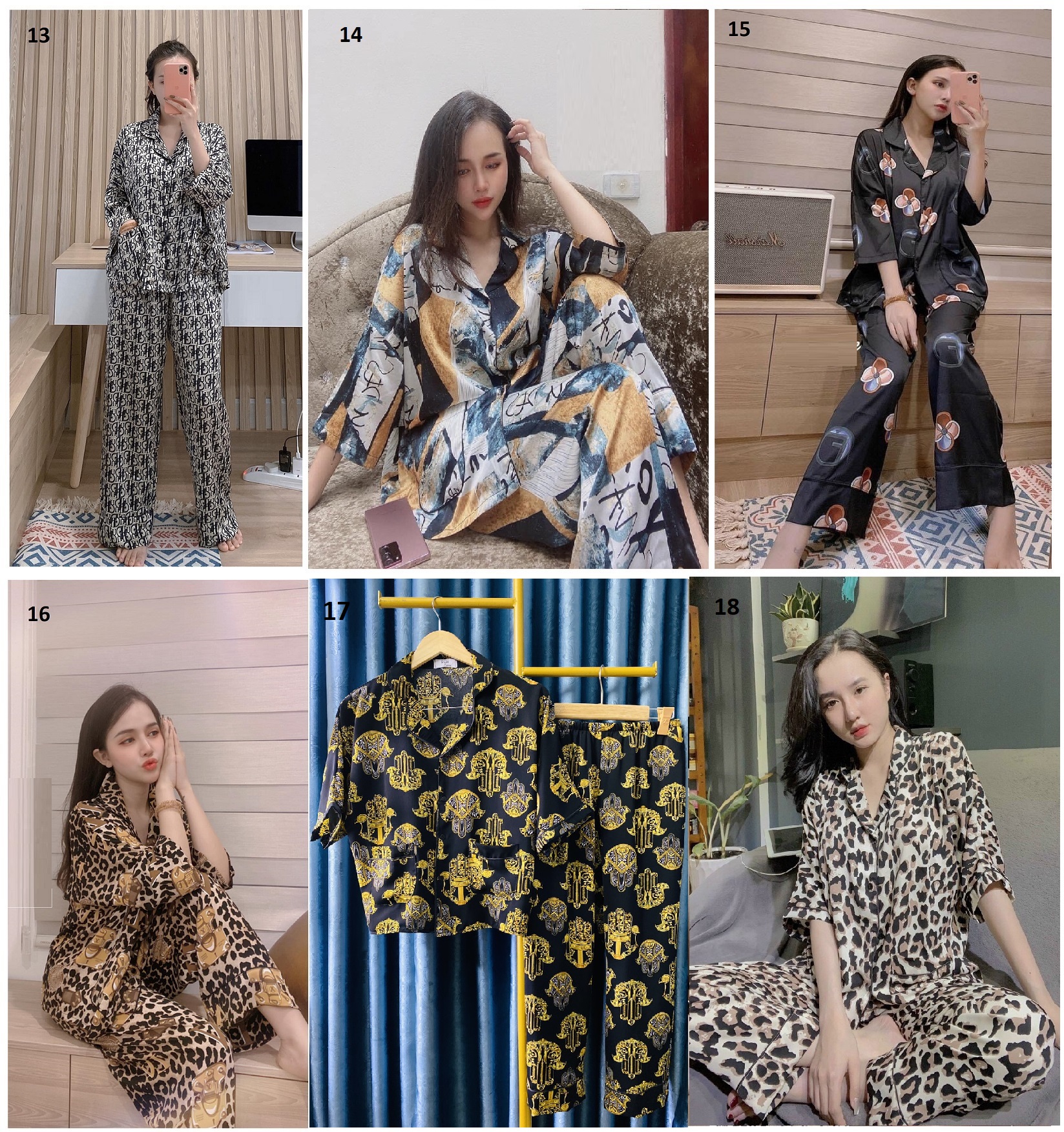 Đồ bộ lụa mai ngô - tay cánh dơi quần dài