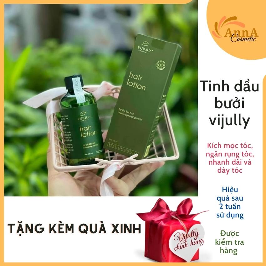 Combo 3 Chai Tinh Dầu Bưởi Vijully Xịt Bưởi Ngăn Rụng Tóc Kích Mọc Tóc 100ml_AnnA.Cosmetic Phù Hợp Tóc Khô Xơ Hư Tổn Tặng 1 Kẹp Tóc 19k