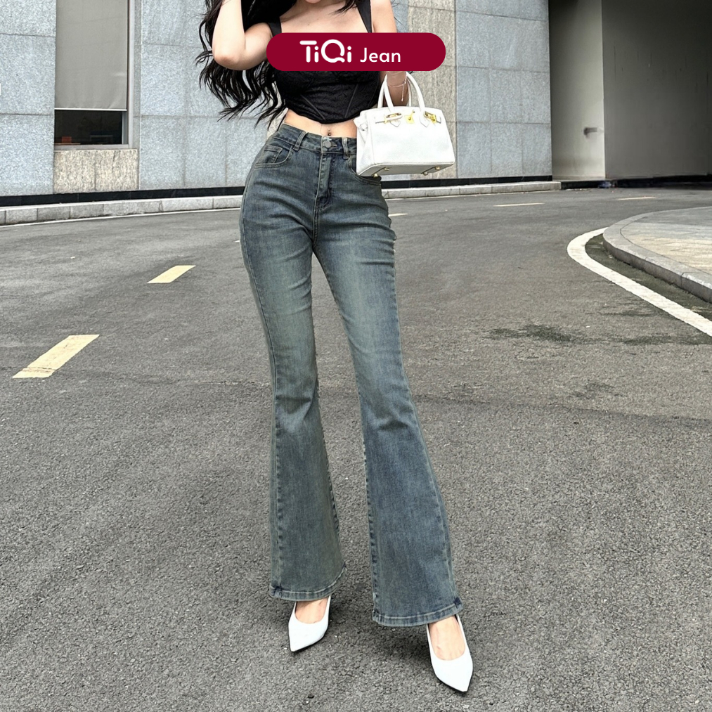 Quần skinny jean ống loe màu retro TiQi Jeans G2327