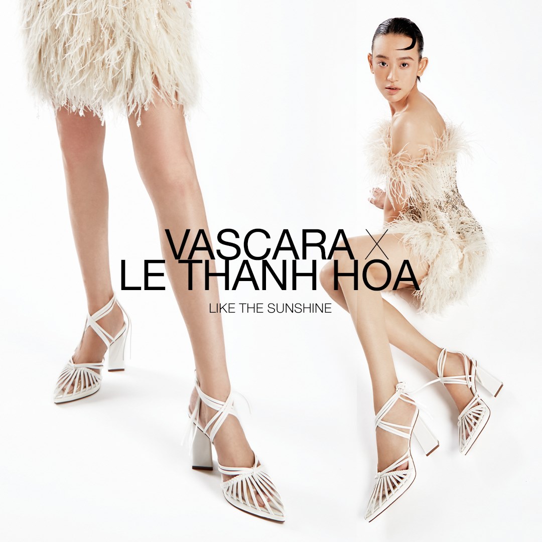 Giày Sandal  Nữ Buộc Dây - Vascara x Lê Thanh Hòa - Like The Sunshine - SDN 0706 - Màu Trắng