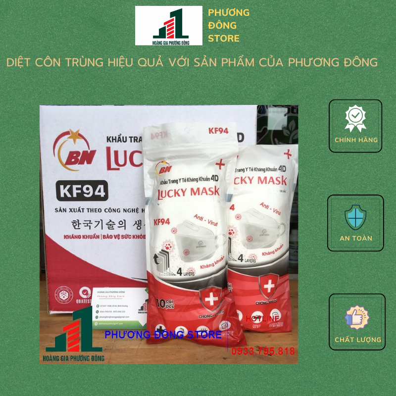 100 cái khẩu trang kf94 4d mask tiêu chuẩn hàn quốc