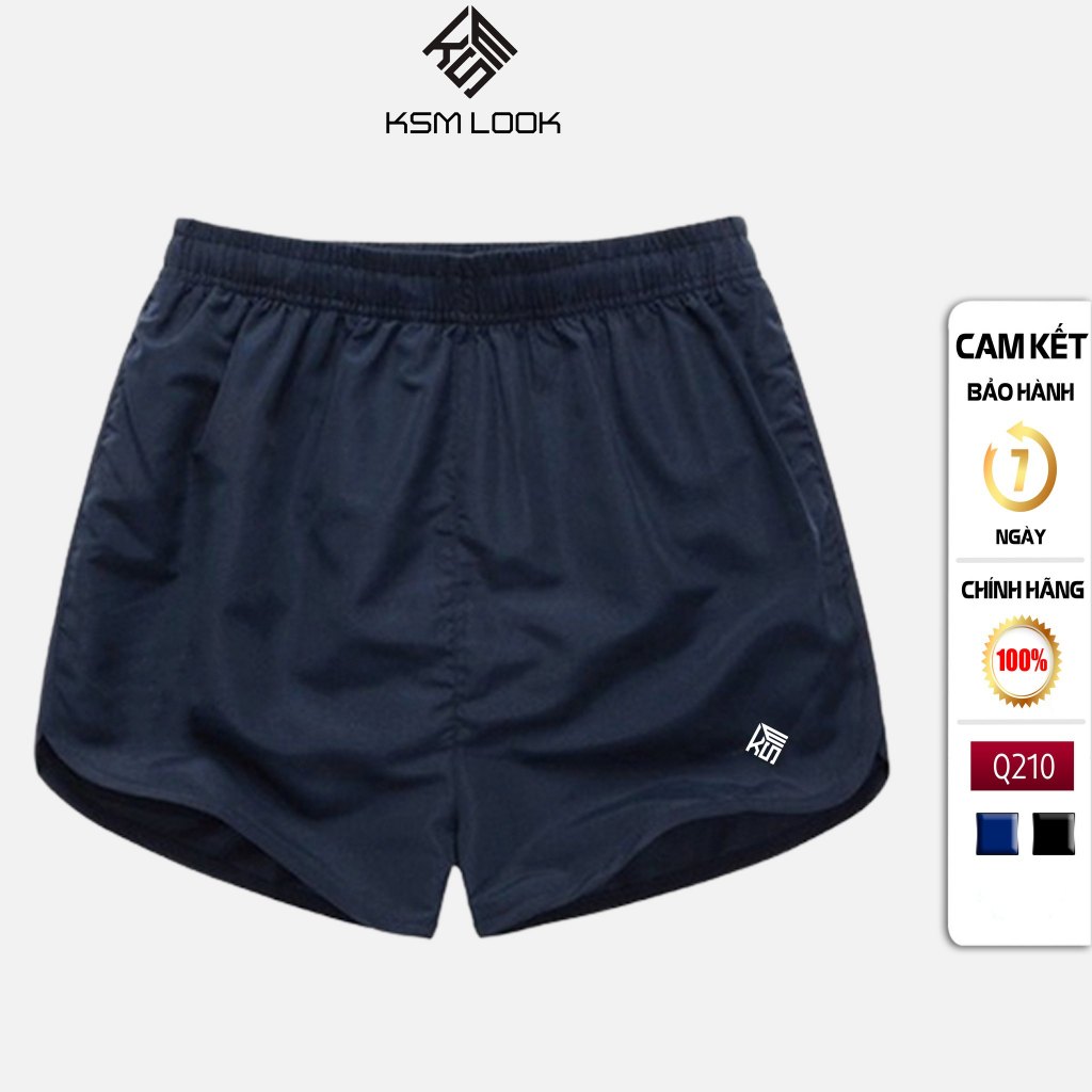 Quần Đùi Thể Thao Tập Gym Nam KSM Menswear Thiết Kế Xẻ Bầu Phù Hợp Chạy Bộ, Bơi Lội Q210