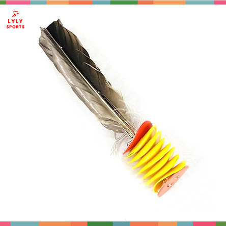 Cầu đá lông gà đen cho học sinh và người lớn - lylysports
