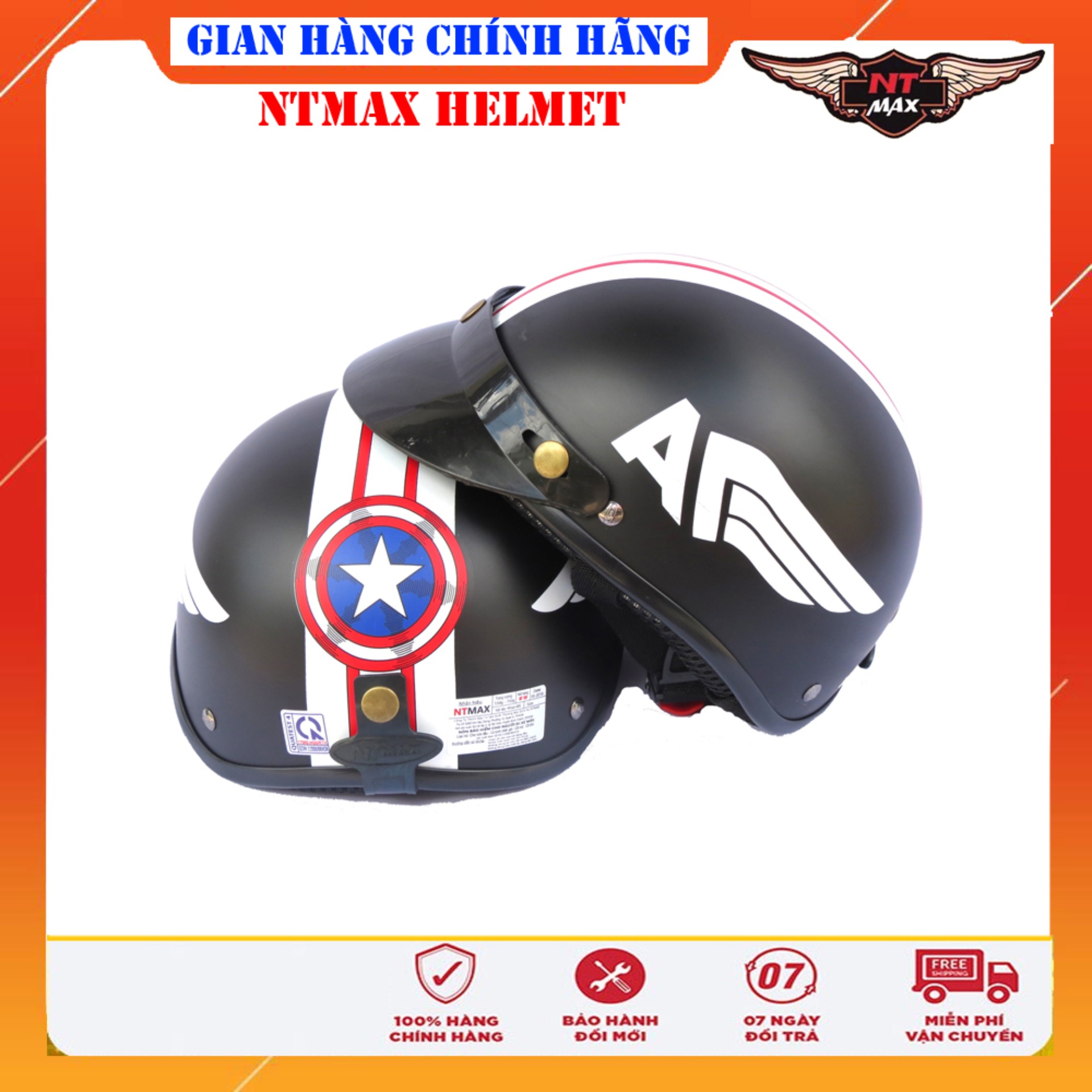 Mũ bảo hiểm NTMAX 1/2 captain