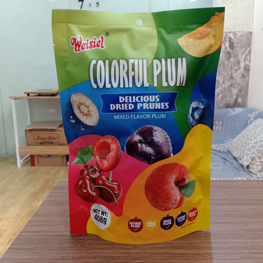 Ô mai mix 5 vị hoa quả - gói 408g - ăn vặt siêu ngon
