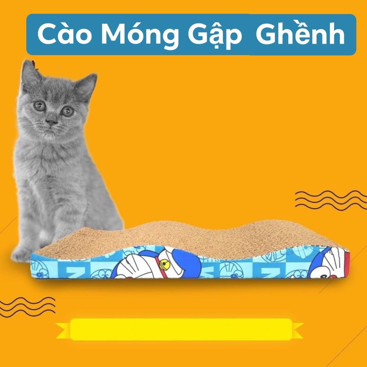 Bàn Cào Móng Bìa Carton 41cm -  Đồ Chơi Giá Rẻ Yêu Thích Của Mèo - Nhiều Hình Dáng - Tặng Kèm Cỏ Catnip
